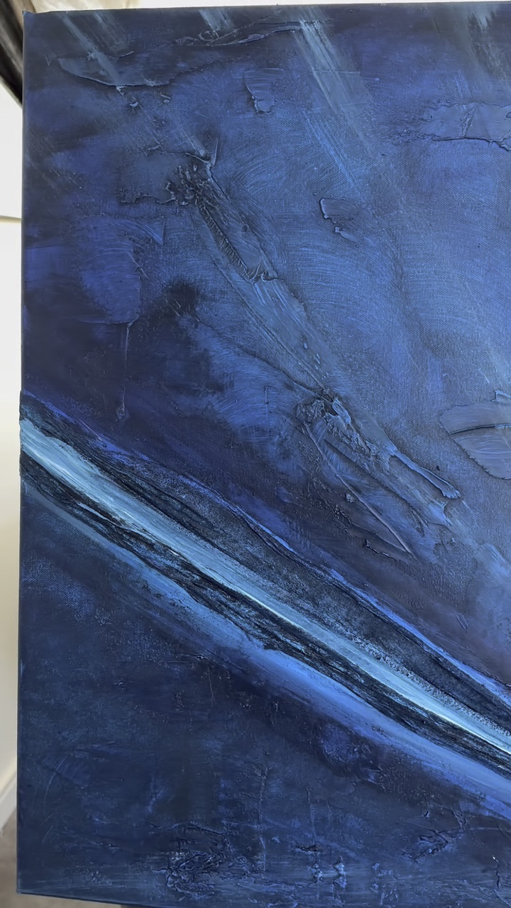 Ocean Light, video of the painting up close